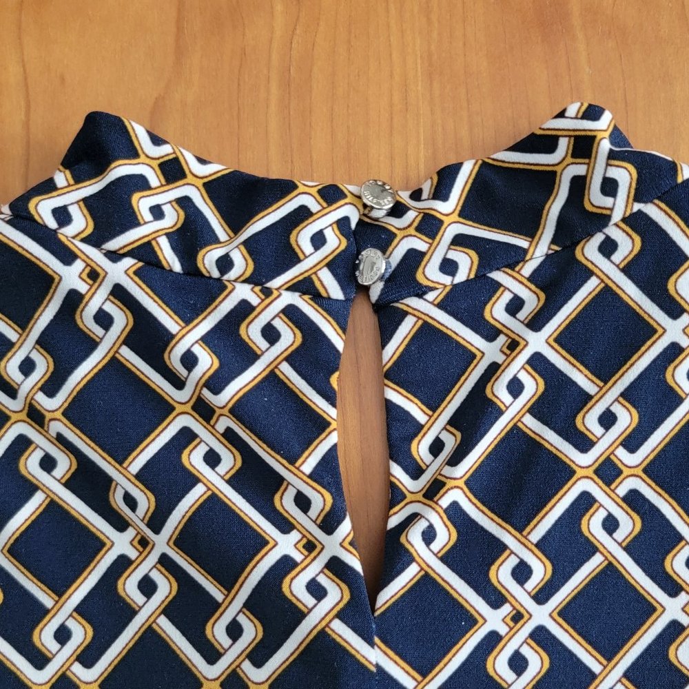Tommy Hilfiger Linked Chain Patterned Sleeveless Blouse - M - Picture 7 of 9